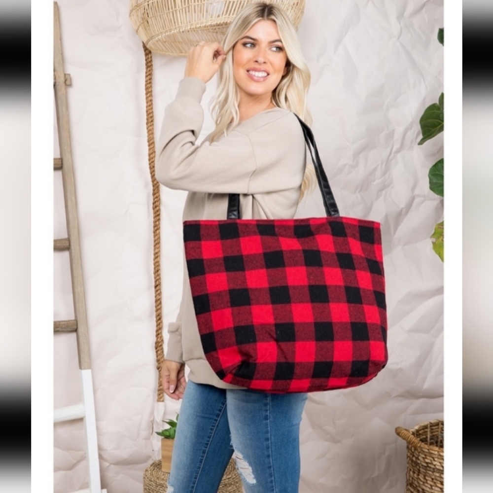💗💓Styline Buffalo Plaid Tote❤💞